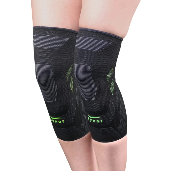 TYNOR Knee Cap Air Pro , Pack of 2 (Colour - GREEN, Size - M) by Total Sporting And Fitness Solutions Pvt Ltd