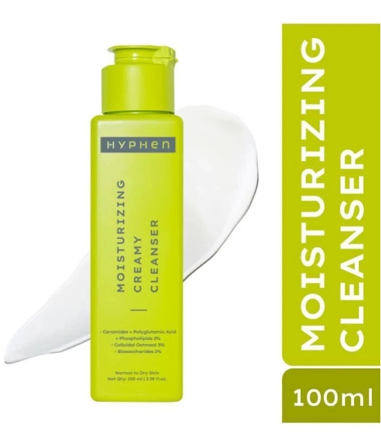 Hyphen Moisturizing Cream Face Wash for Dry Skin 2% Ceramides + Polyglutamic Acid Gentle Cleanser