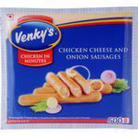 Venkys Chicken  Cheese  Onion Sausages 500 G