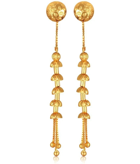 VIVASTRI Golden Drop Earrings ( Pack of 1 ) - Golden