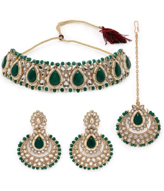 Sukkhi Green Alloy Necklace Set ( Pack of 1 ) - Green